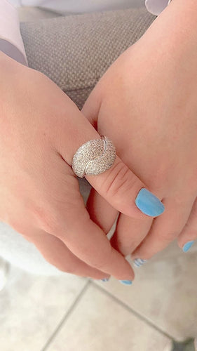 Bague 63.5 Bague or blanc, diamants total 2 carats 58 Facettes AA 1701