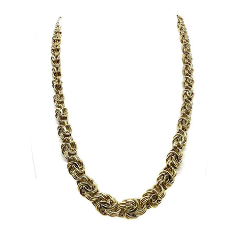 Collier Collier or jaune maille royale en chute 58 Facettes Z1351294