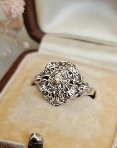 Bague 54 Bague Diamant Or blanc 58 Facettes 555