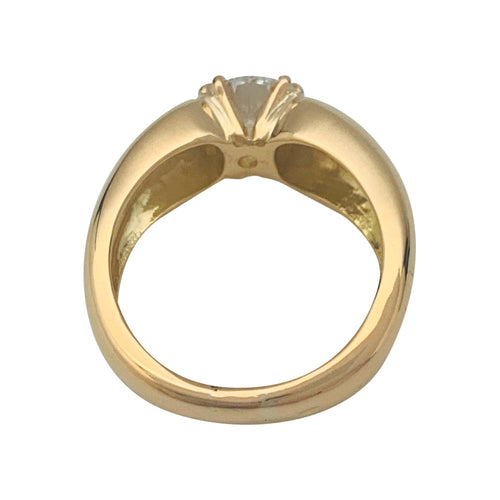 Bague 52 Bague jonc or jaune, diamant. 58 Facettes 32198