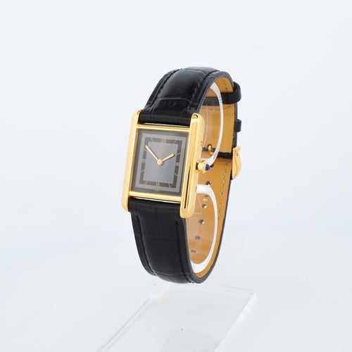 Montre Cartier - Montre Tank Must cadran gris chemin de fer en vermeil 58 Facettes