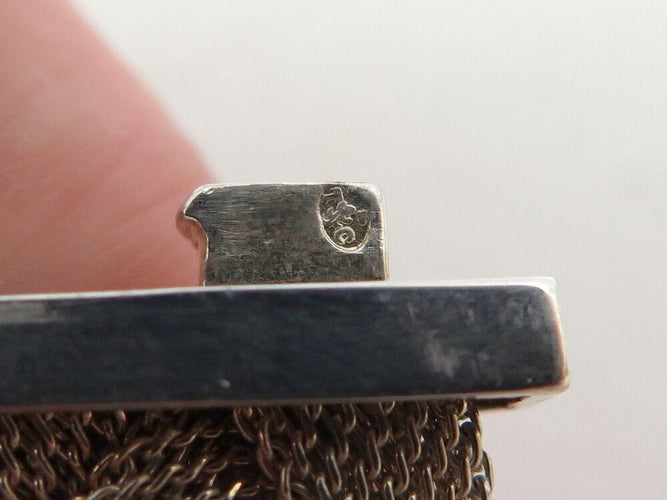 Bracelet bracelet TIFFANY & CO somerset tresse maille en argent 925 t 18 46.5 gr 58 Facettes 267971