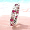 Bague 51.5 Bague alliance américaine or blanc diamants et rubis 58 Facettes AA 1670