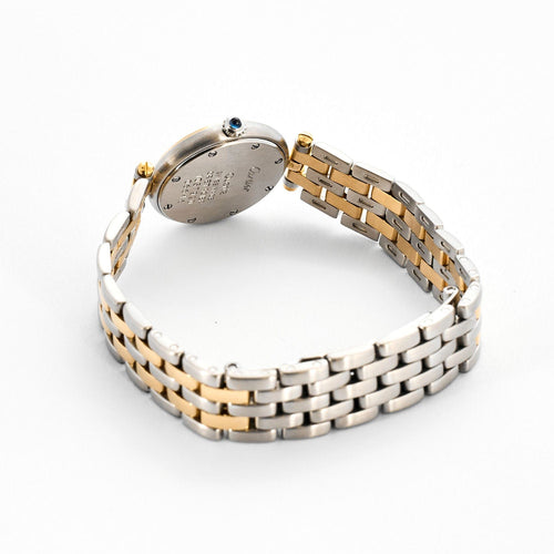 Montre Montre Cartier panthère ronde or et acier. 58 Facettes P20L2