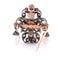 Broche Broche taille ancienne (Old Mine) en or 12k et argent 925, diamants 58 Facettes SP22