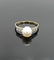 Bague 55 Bague vintage - Bague en or gris 18k, perle de culture et diamants 58 Facettes