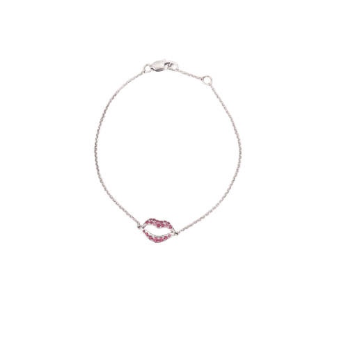 Bracelet Bracelet Or Blanc Saphirs Roses STEFFERE Haute Joaillerie 58 Facettes