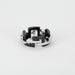 55 MELLERIO - Graphic - Bague or blanc et céramique noire 58 Facettes J1WG463-9051