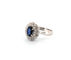Bague 52 Bague en platine avec saphir central et diamants 58 Facettes
