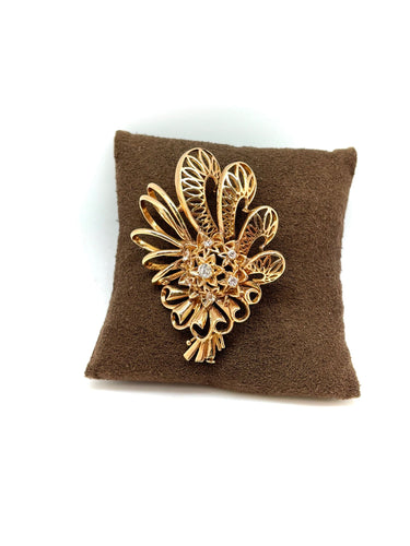 Broche BROCHE BOUQUET OR/DIAMANTS 58 Facettes M8938