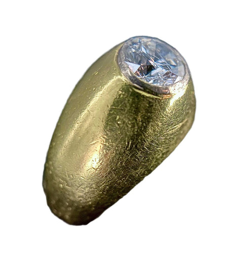 Bague 54 Bague Jonc sertie d'un diamant de 1,30 carats 58 Facettes