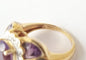 Bague 52 Bague or jaune améthystes 58 Facettes