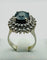 Bague 54 Bague en or blanc avec saphir et diamants 58 Facettes 50313
