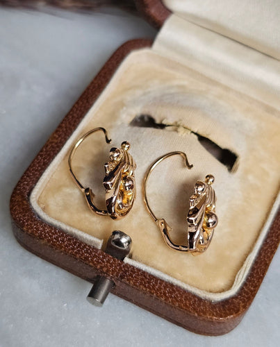 Boucles d'oreilles Boucles d'oreilles Art Déco or rose 58 Facettes 667