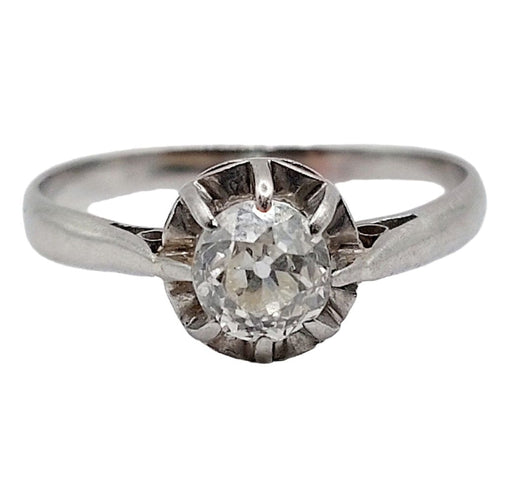 Bague 49.5 Bague solitaire Art Déco Platine diamant taille ancienne (circa 1920) 58 Facettes A05170