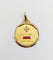 Pendentif Pendentif médaille d'amour AUGIS 23mm or 18k et rubis : "+ QU'HIER - QUE DEMAIN" 58 Facettes A06132