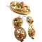 Boucles d'oreilles Broche et boucles d'oreilles en or de style élisabéthain serties de corail 58 Facettes Q46B