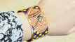 Bracelet Bracelet manchette en métal doré émaillé Hermès - Ref 30195 58 Facettes