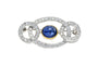 Broche Broche Art Déco saphir cabochon et diamants en or blanc 18k 58 Facettes 10835