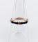 Bague jonc Alliance vintage or jaune et émail bleu