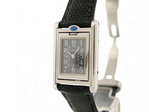 Montre vintage montre CARTIER tank basculante 2386 quartz 32 mm en acier tilting 58 Facettes 271152