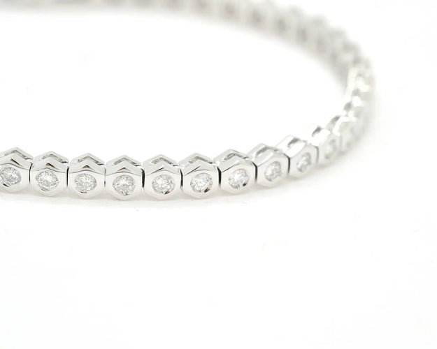 Bracelet Bracelet de tennis en or blanc 2,30 ct 58 Facettes 13060