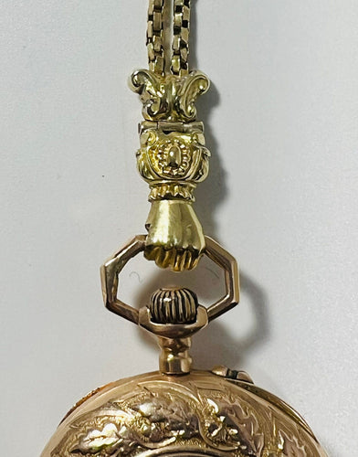 Montre Montre de col émaillé et sa chaîne en or jaune 58 Facettes 226