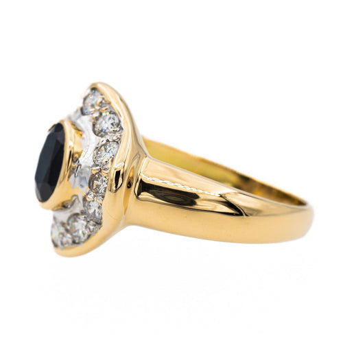 Bague 54 Bague Pompadour Or jaune Saphir, Diamant 58 Facettes 2560745CN