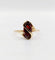 Bague 55.5 Bague vintage or 18k grenat ovale et monture moderniste 58 Facettes A05377