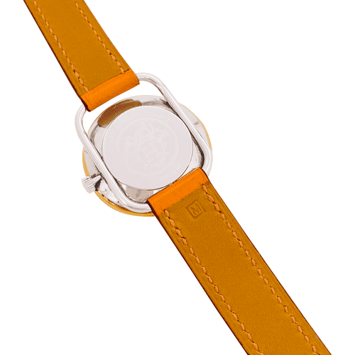 Montre Hermès, "Arceau", plaqué or, acier, cuir. 58 Facettes 34466