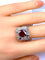 Bague 54 Bague en or blanc 18 carats, magnifique rubis 2,24 carats non chauffé et diamants 58 Facettes AB417
