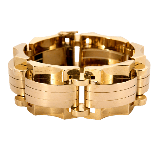 Bracelet Bracelet Tank bicolore, or jaune 58 Facettes GU157