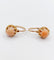 Boucles d'oreilles Dormeuses antique or rose 18k cabochon de corail (circa 1900) 58 Facettes A06119