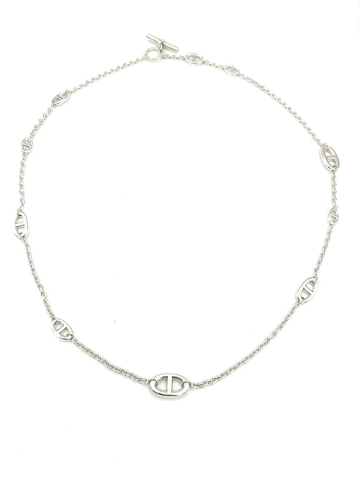 Collier HERMES. Collection "Farandole", sautoir argent 80cm 58 Facettes