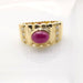 Bague 54 Bague or jaune rubis et diamants 58 Facettes