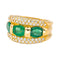 Bague 54 Bague Or jaune Emeraude, Diamant 58 Facettes 4354721CN