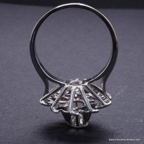 Bague 57 Bague marguerite Or blanc Diamants 58 Facettes 3907