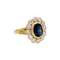 Bague 55 Bague Pompadour or jaune et blanc, saphir, diamants. 58 Facettes 34353