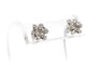 Boucles d'oreilles contemporaines en or blanc 18 carats serties de diamants "taille" brillant (+- 0,52ct)