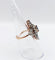 Bague 50 Bague marquise victorienne or rose et argent saphir et diamants 58 Facettes A01237
