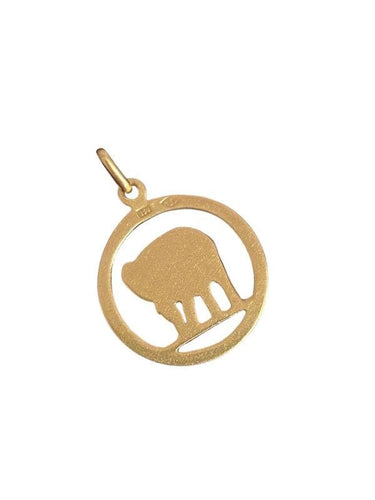 Pendentif Pendentif en or jaune avec un éléphant 58 Facettes