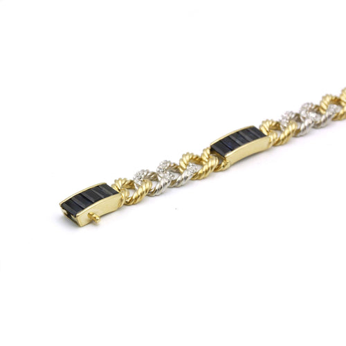 Bracelet Bracelet - Or, saphirs & diamants 58 Facettes 230167R