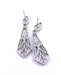 Boucles d'oreilles Boucles d'oreilles en or blanc avec diamants et émail vert 58 Facettes