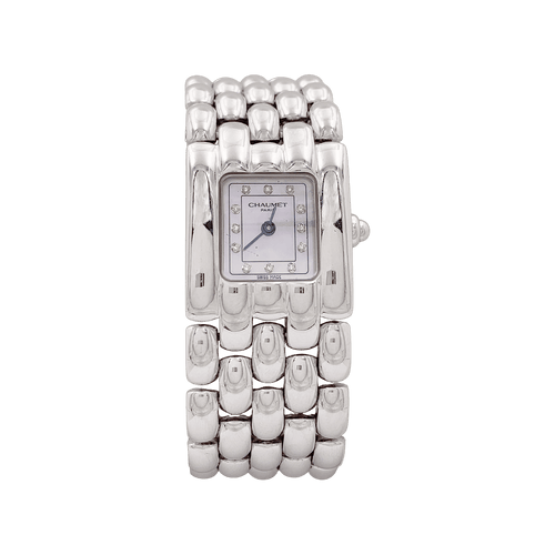 Montre Montre Chaumet modèle "Khésis" en acier, nacre. 58 Facettes 34614