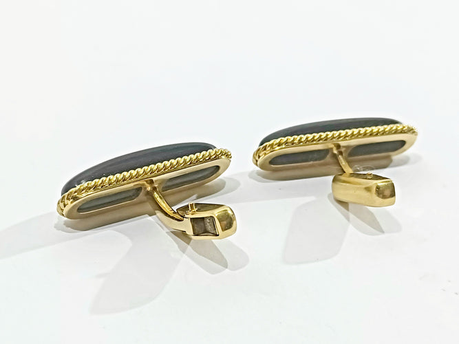 Boutons de manchette Boutons De Manchette Or Et ébène 58 Facettes 3083/4