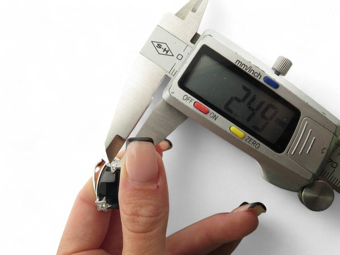 Bague 54 bague cocktail t54 or blanc 18k topaze trillion london blue diamants 0.25ct 58 Facettes 270140