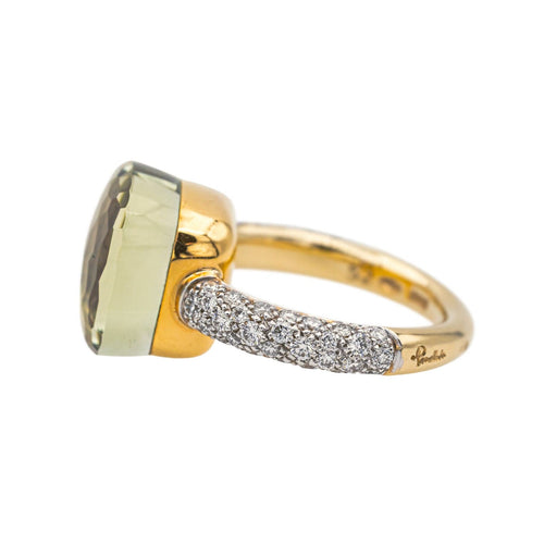 Bague 52 Pomellato Bague Nudo Or rose Prasiolite, Diamant 58 Facettes 4174060RV