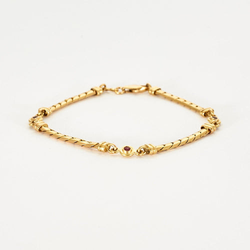 Bracelet Bracelet gourmette rubis 58 Facettes LP589