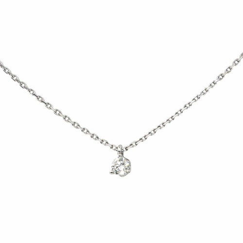 Collier Collier Solitaire Or blanc Diamant 58 Facettes 4387213CN