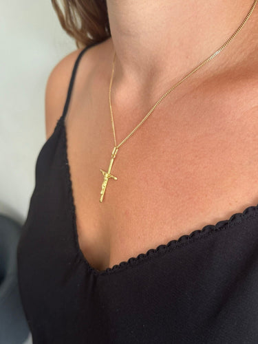 Pendentif Pendentif crucifix en or jaune 58 Facettes